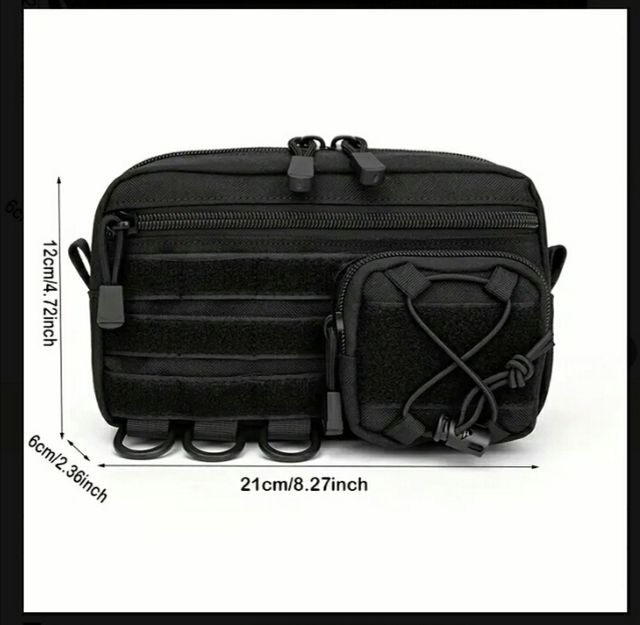 Mochila tactica de cintura para hombre. Nueva.