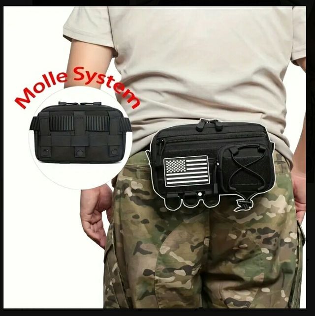 Mochila tactica de cintura para hombre. Nueva.