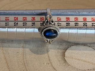 Anillo plata con labradorita