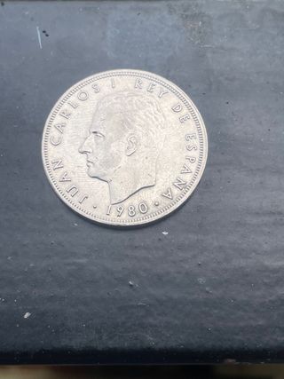 Moneda de plata Rey Juqn Carlos 1980