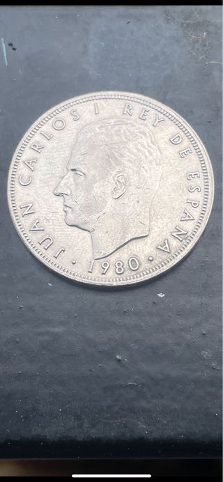Moneda de plata Rey Juqn Carlos 1980