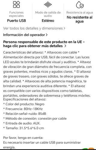 Barra de sonido, USB