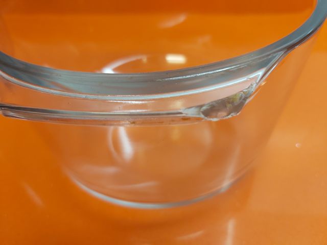 Lote de 2 cazuelas altas con asas de cristal Pyrex