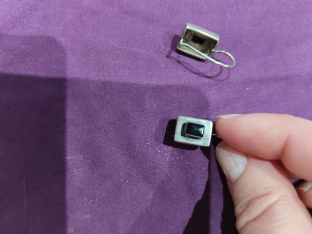 Pendientes plata con piedra