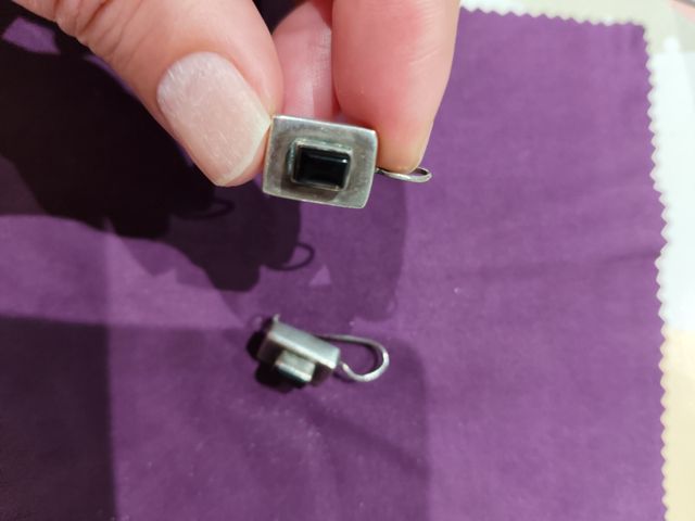 Pendientes plata con piedra