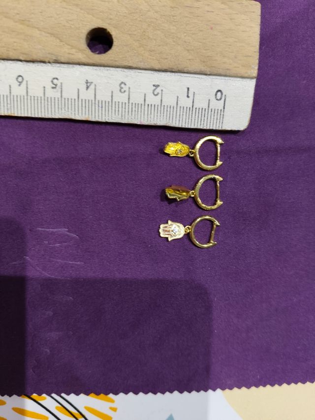 Pendientes plata , mano de Fátima