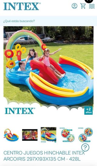 Piscina tobogan centro de juegos Intex Arcoiris