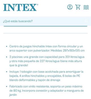 Piscina tobogan centro de juegos Intex Arcoiris