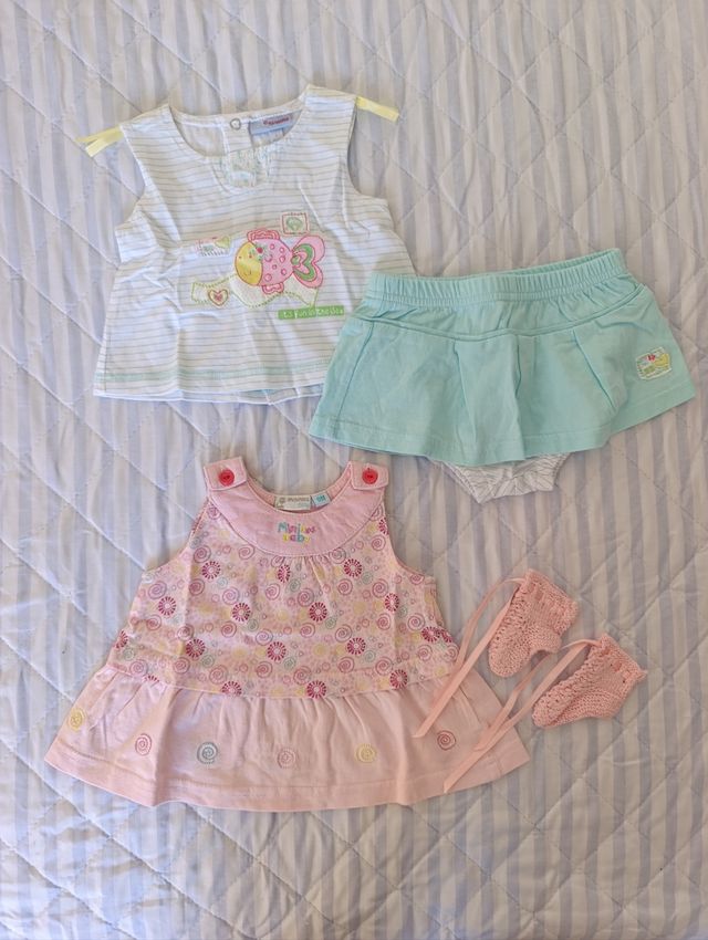 Lote conjuntos vestidos bebé