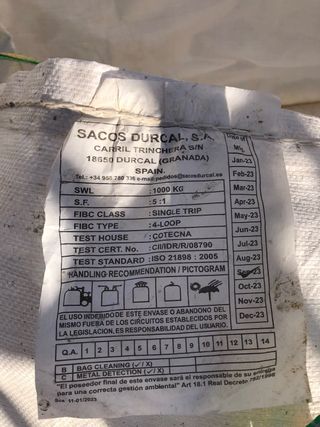 Saco materiales construccion