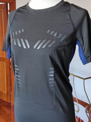 Maglietta uomo sportiva nera e blu. AMZ Sport. L