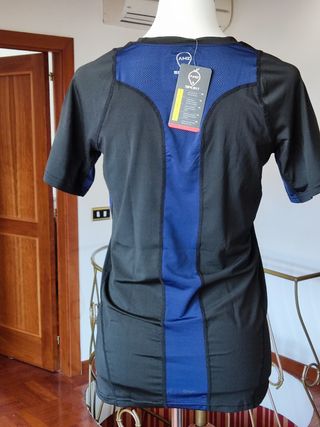Maglietta uomo sportiva nera e blu. AMZ Sport. L