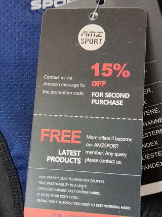 Maglietta uomo sportiva nera e blu. AMZ Sport. L