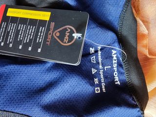 Maglietta uomo sportiva nera e blu. AMZ Sport. L