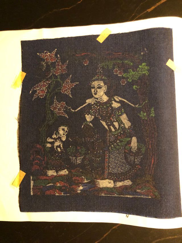 Cuadrados tela con motivos Tailandeses