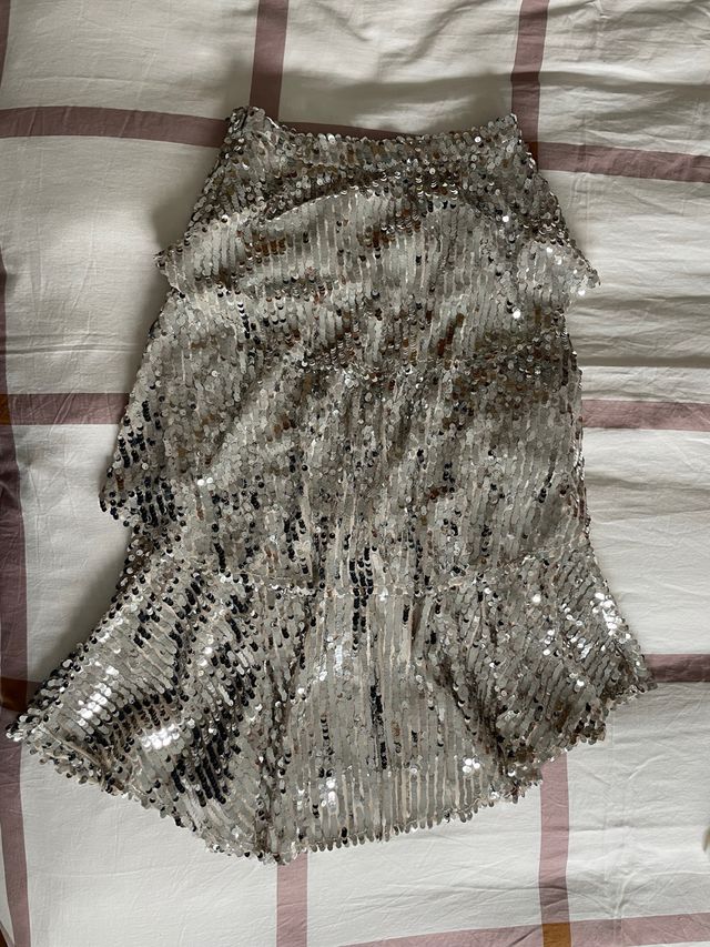 Falda lentejuelas Zara tM