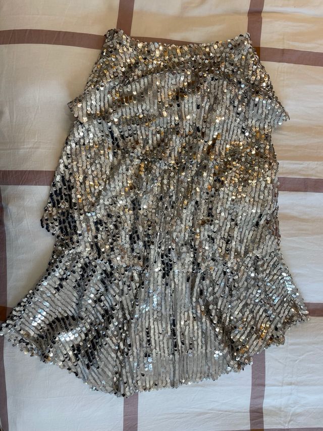 Falda lentejuelas Zara tM