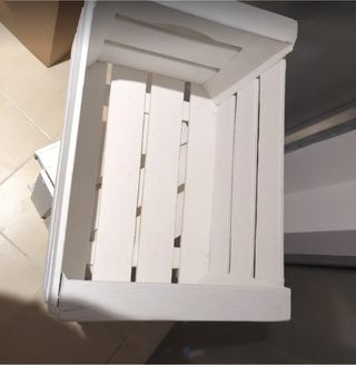 Cajas de madera blancas 