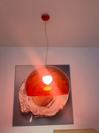 Kartell lampada rossa a sospensione