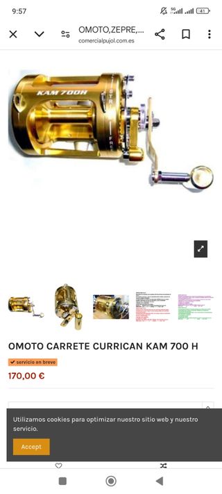 Conjunto de 2 carretes pesca omoto kam700
