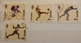 Francobolli Polonia Olimpiadi '76-Sellos