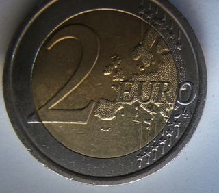 Moneta 2 Euro Belgio 2009 errore