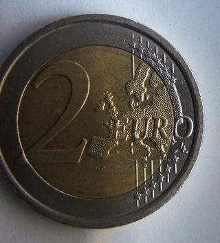 Moneta 2 Euro Belgio 2009 errore