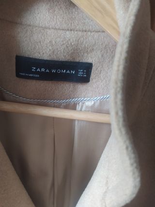 Abrigo Camel Zara talla M
