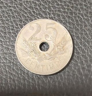 MONEDA DE 25 CÉNTIMOS DEL AÑO 1927