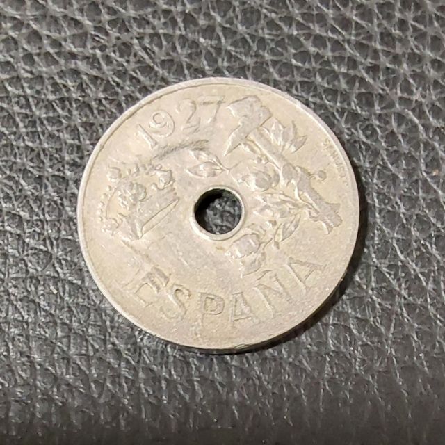 MONEDA DE 25 CÉNTIMOS DEL AÑO 1927