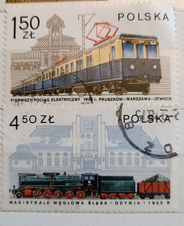 Francobolli Polonia Locomotive - Sellos