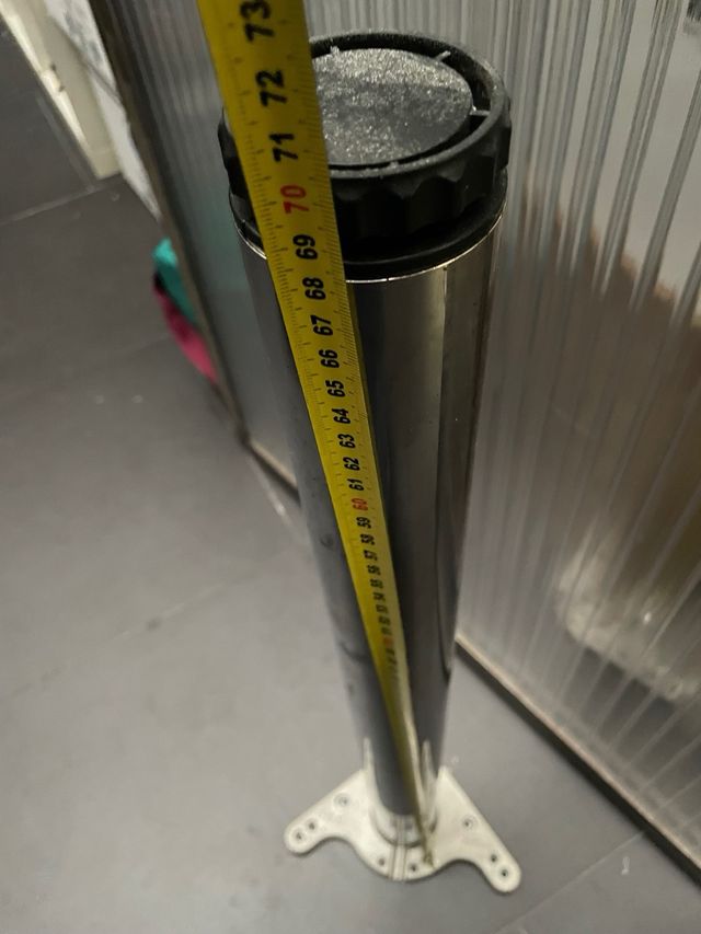 Pie pata inox regulable mesa isla