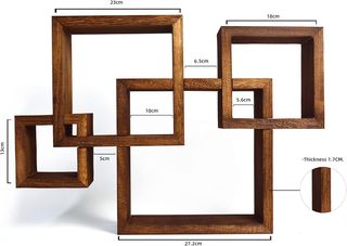 Juego de 4 Estantes Flotantes de Diseño 