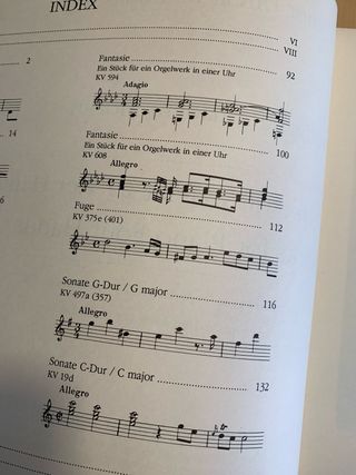 Mozart piezas para piano a 4 manos. Partitura