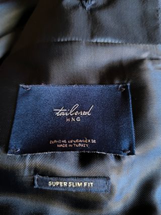 Traje Chaqueta cuadros Mango talla M