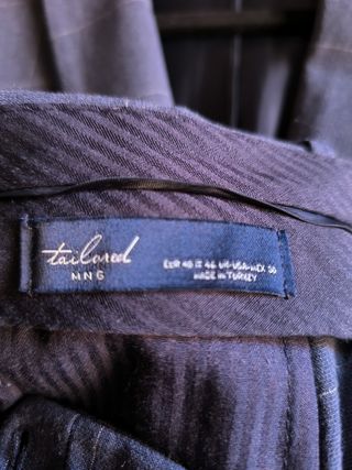 Traje Chaqueta cuadros Mango talla M