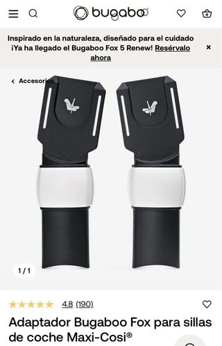 Adaptador Bugaboo Fox para sillas coche MAXI-CO