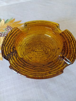 Posacenere vintage ambrato