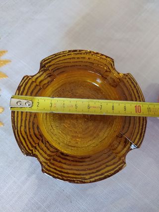 Posacenere vintage ambrato