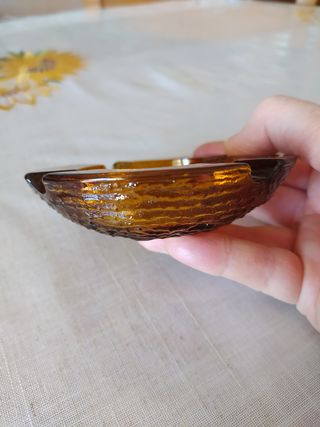 Posacenere vintage ambrato