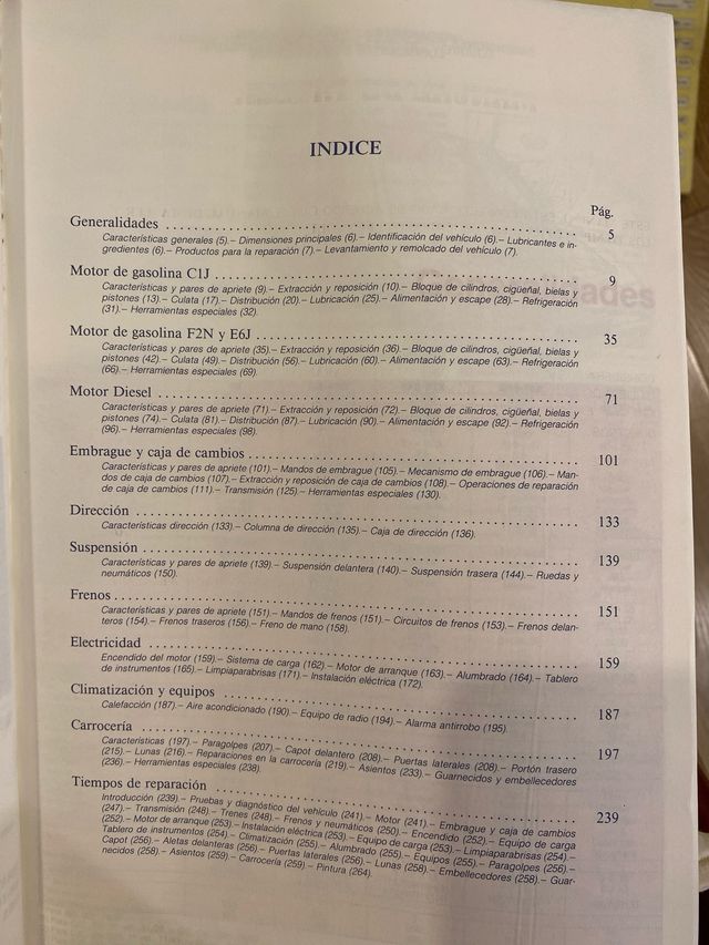 RENAULT 19 Manual de Taller de 1989