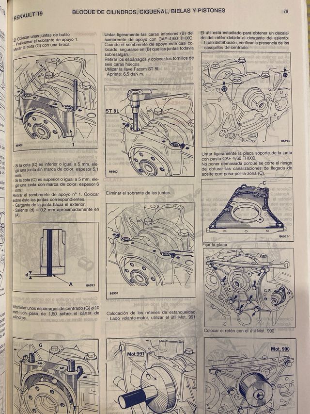 RENAULT 19 Manual de Taller de 1989