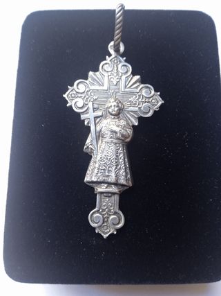 Cruz antigua de plata .s.niño del remedio