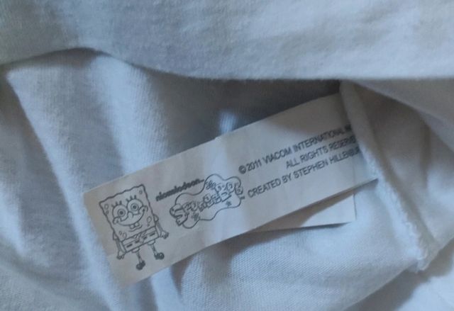 Camiseta pijama.Bob esponja y Patricio