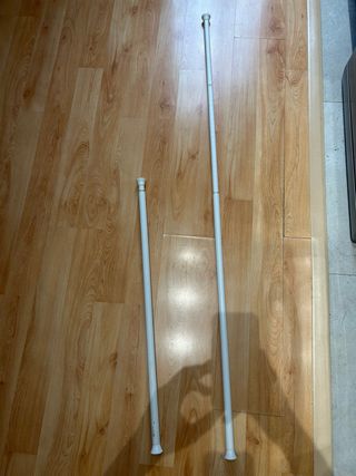 Barra extensible cortina ducha x2
