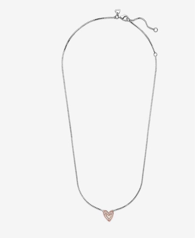 Pandora collar corazón brillante