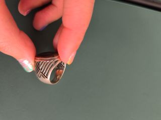 Anillo nácar grande ovalado