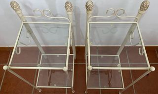 Mesillas de forja blanco roto