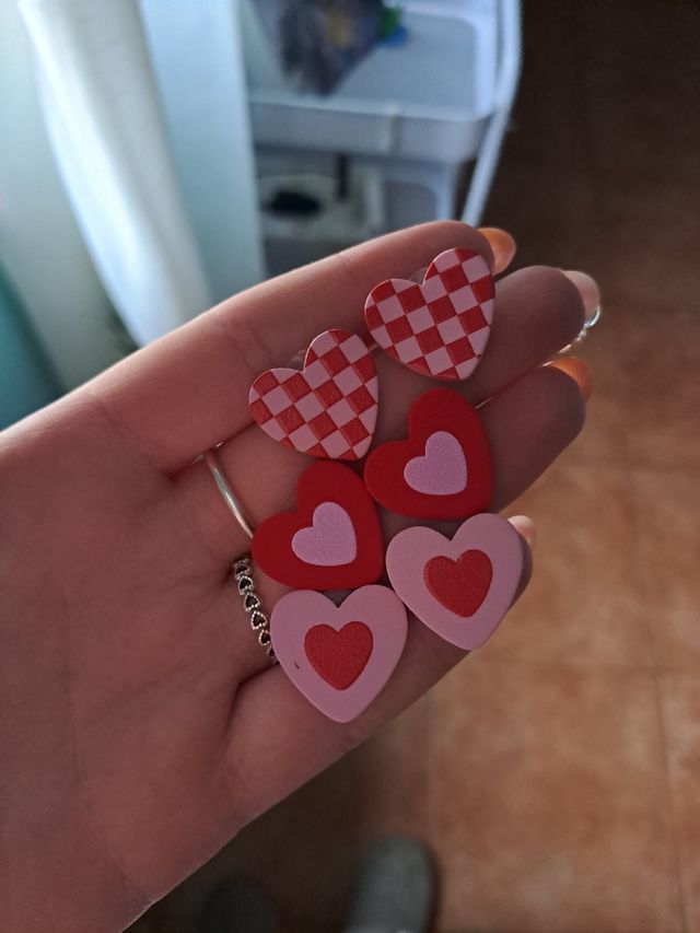 Pendientes en forma de corazón