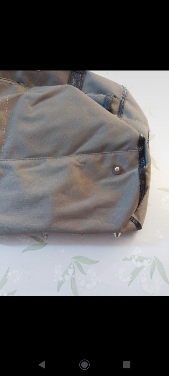 Borsa da viaggio grande, tessuto, verde